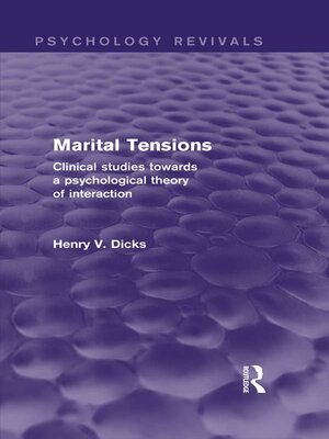 cover image of Marital Tensions (Psychology Revivals)